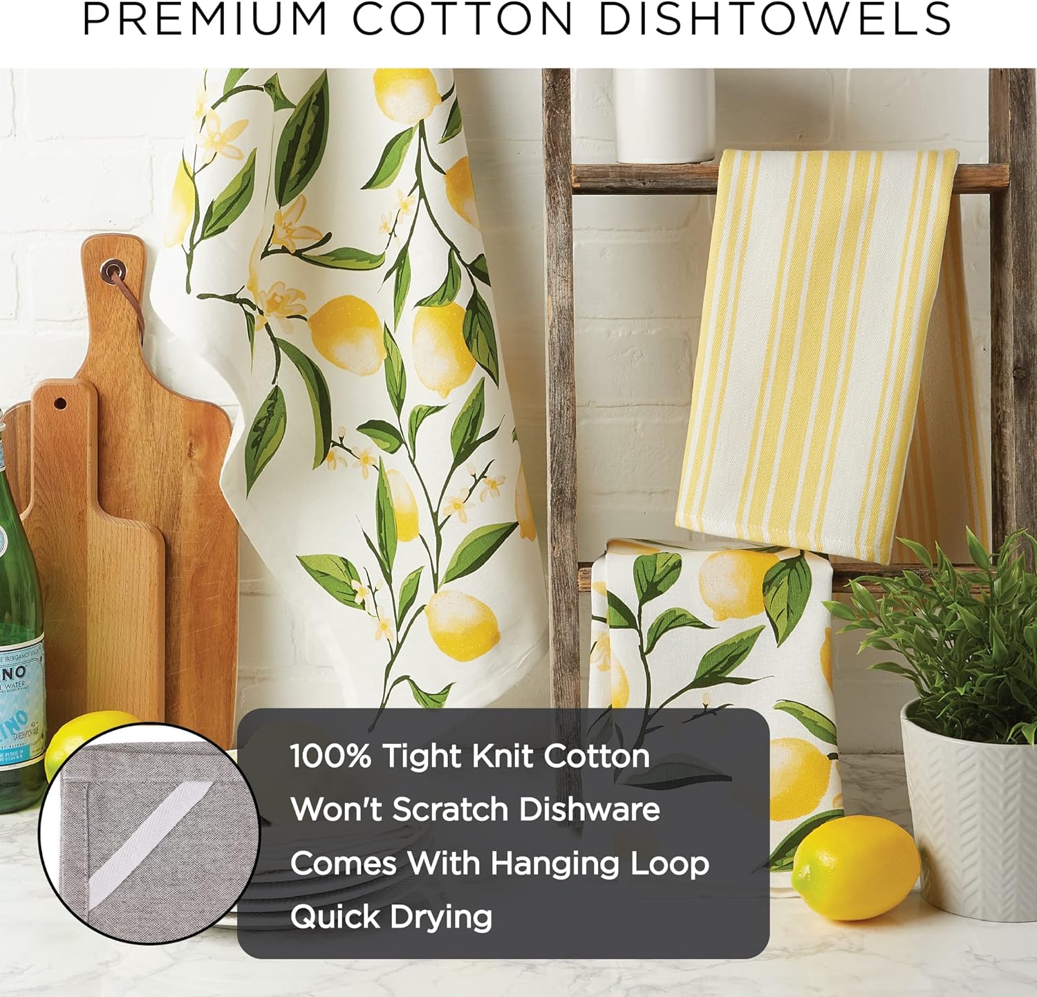 Durable Autumn Leaves Kitchen Towels Set 18x28
