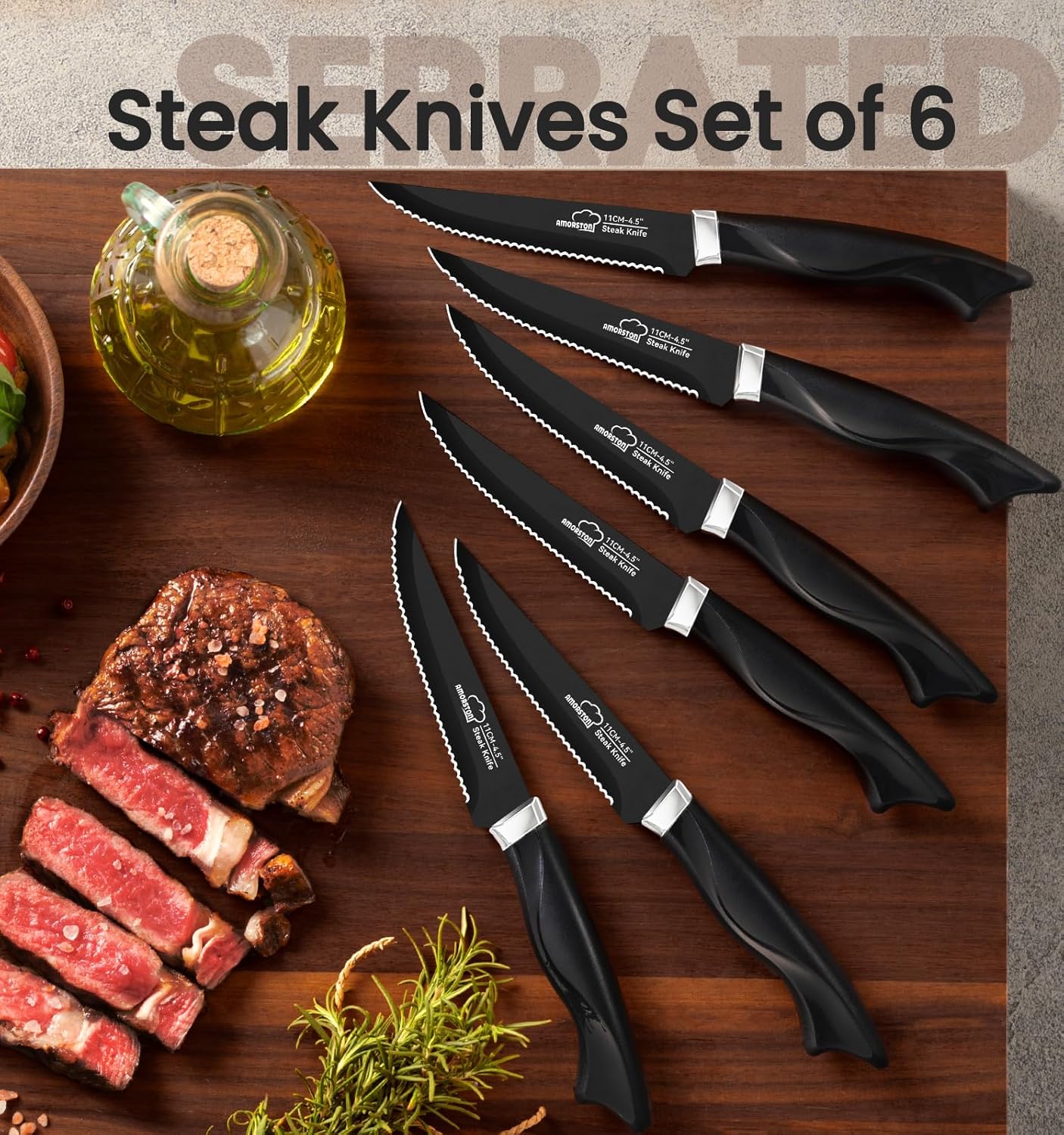 15-Piece Luxury knives set with built-in sharpener