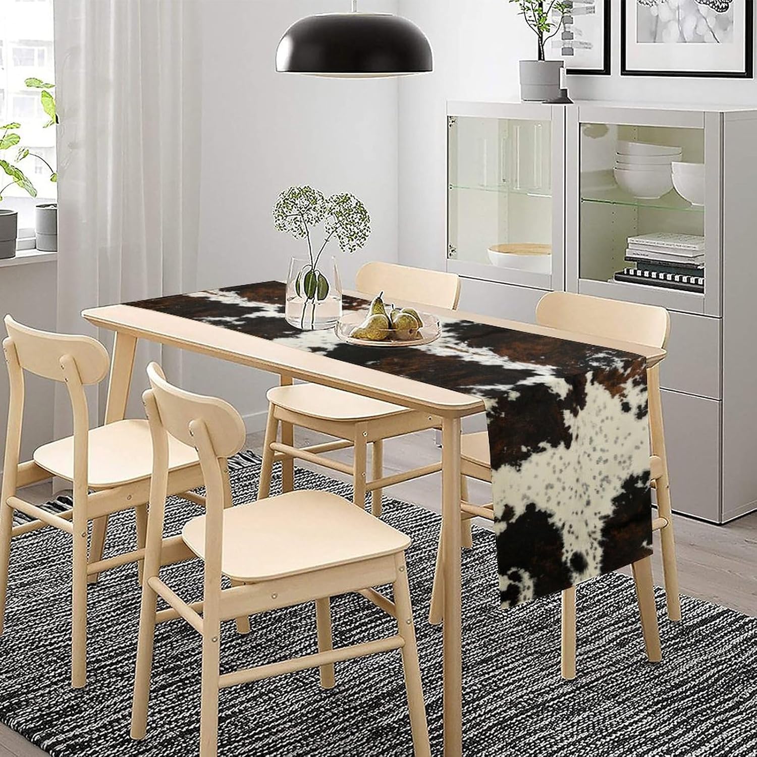 Cotton Cow Print Table Runner