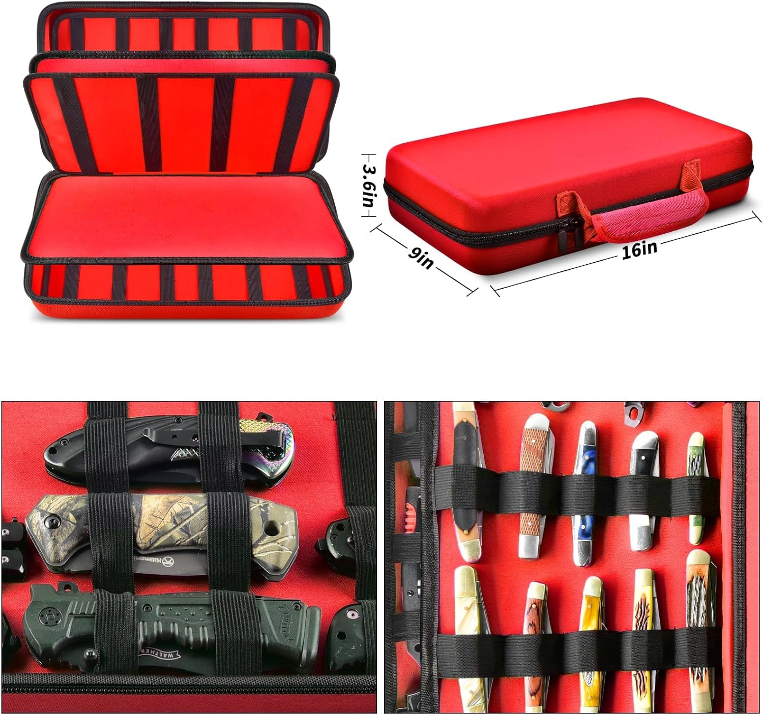 GWCASE 88-Slot Folding Knife Display Case