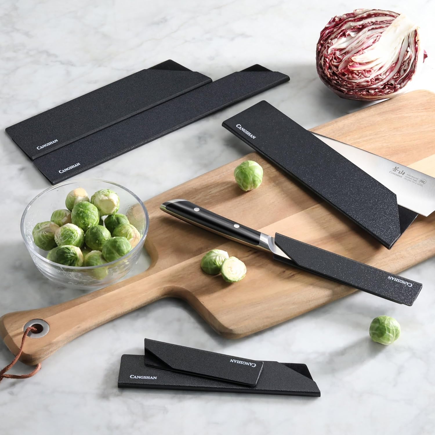 Secure Sharp 6-Piece Knife Edge Guard Set Black
