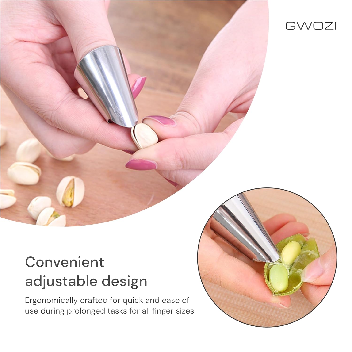 GWOZI Stainless Steel Finger Protector Kitchen Safety Set