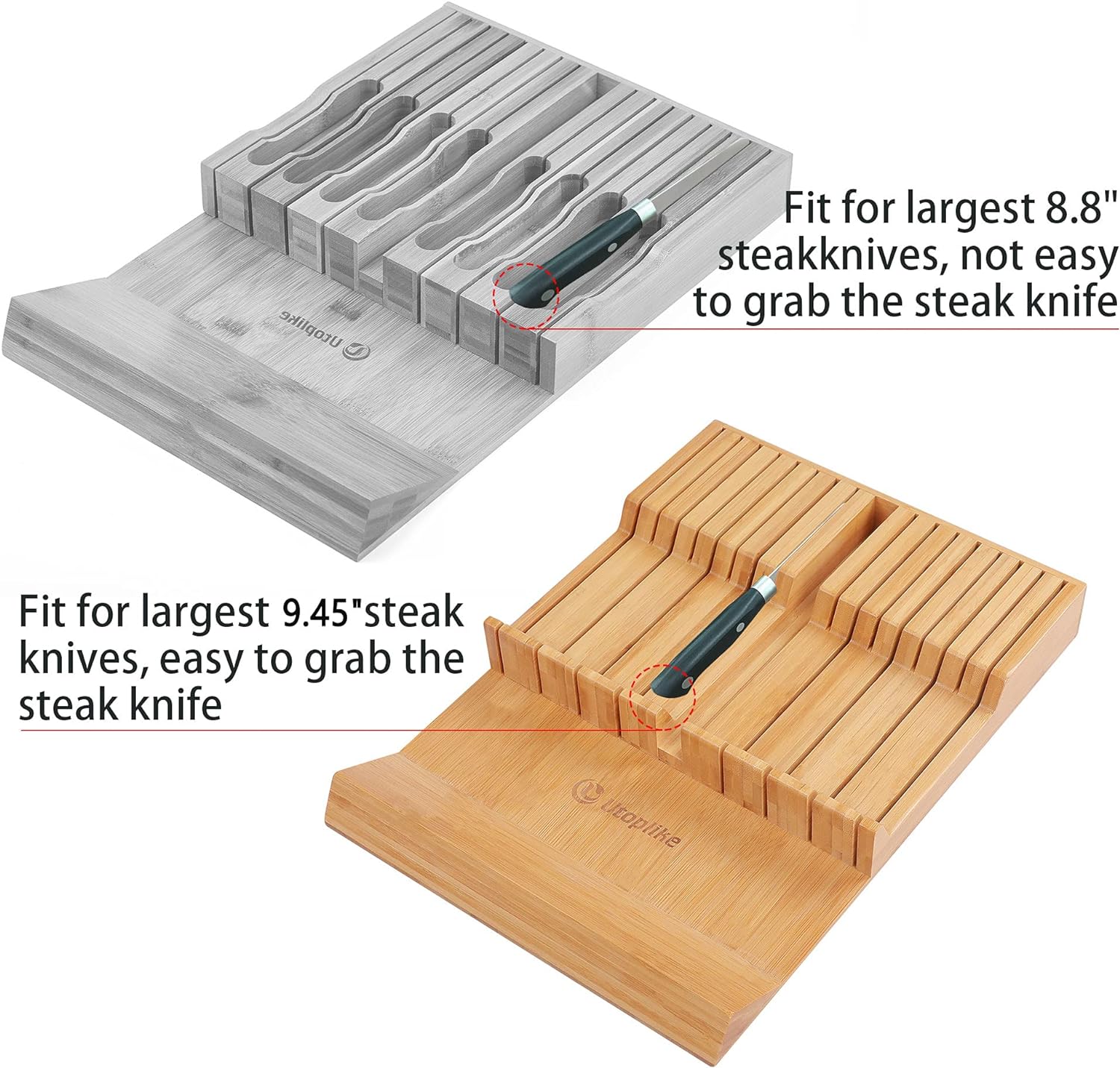Utoplike Bamboo Knife Block