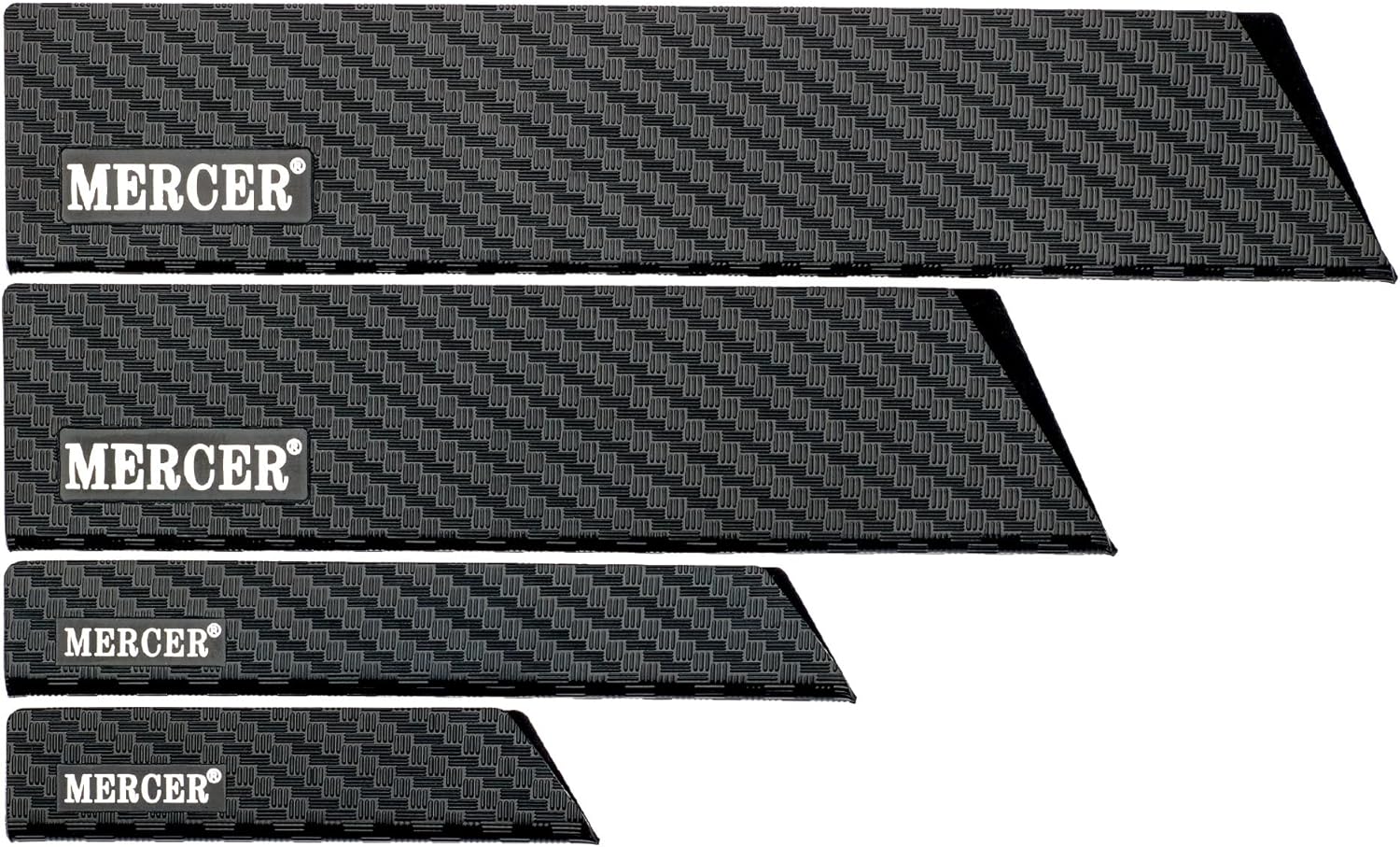 4-Piece Mercer Knives Guard Set Black Felt Lined