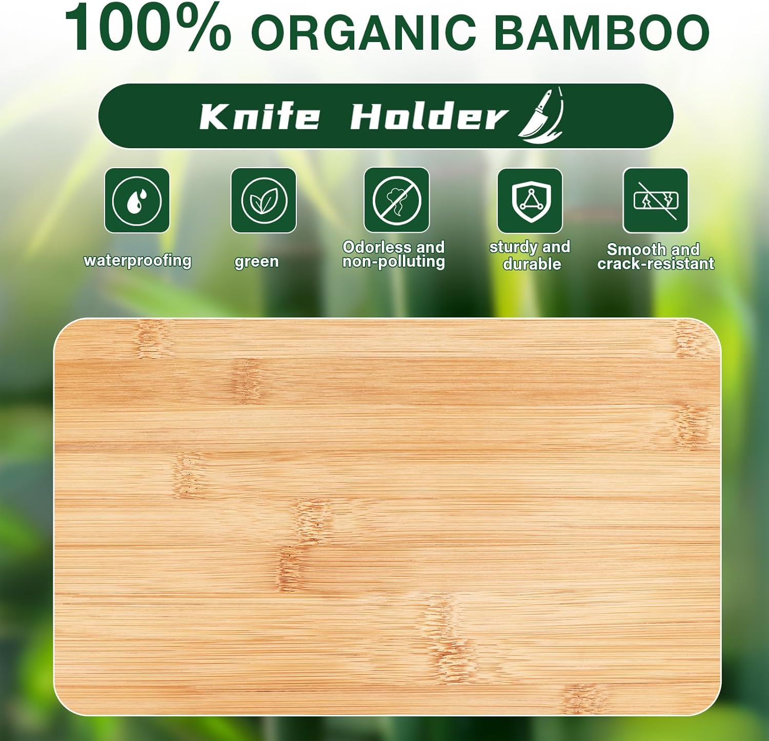 Compact Bamboo Knife Holder