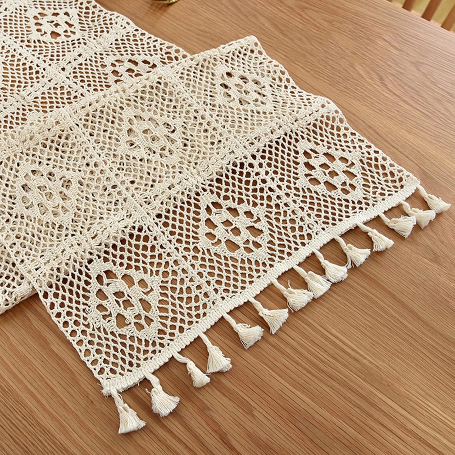 Hsvanyr Beige Table Runner for Bedroom 12x39inch Centerpieces