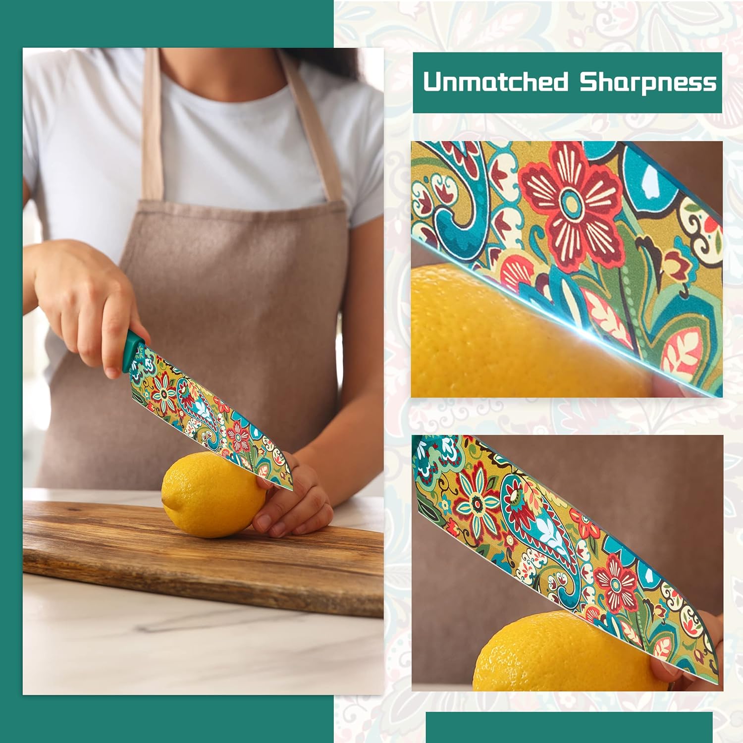 Astercook PaisleyStylish Knives Set