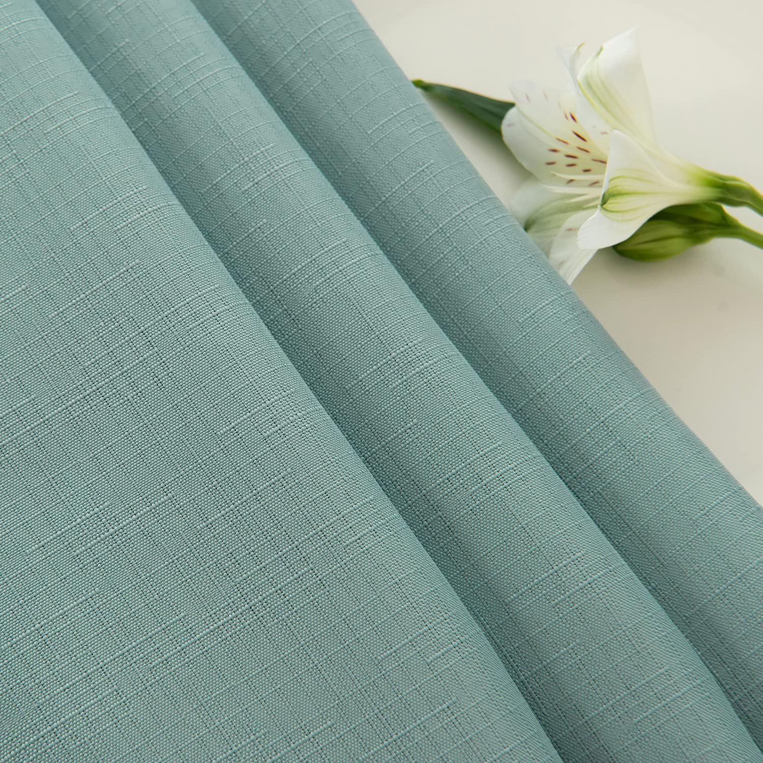 Maxmill Slubby Texture Tablecloth Slate Blue - Durable for Dining Events