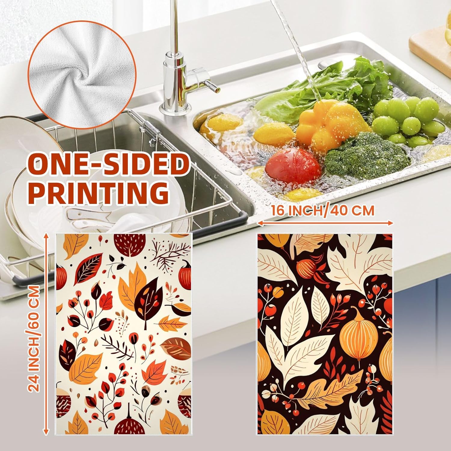 Rustic Fall Kitchen Towels Set
