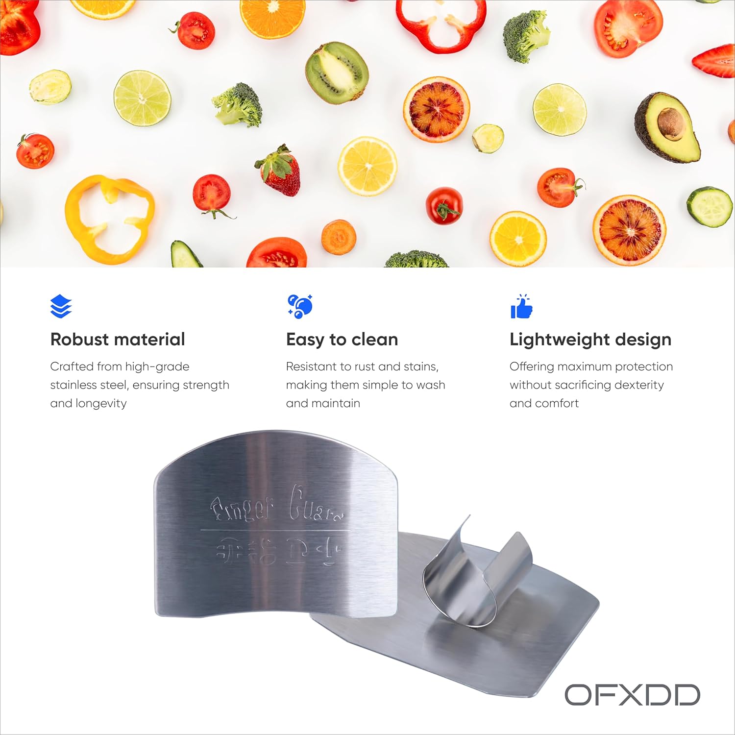 Stainless Steel Knives with Precision Guards for Safe and Efficient Cooking
