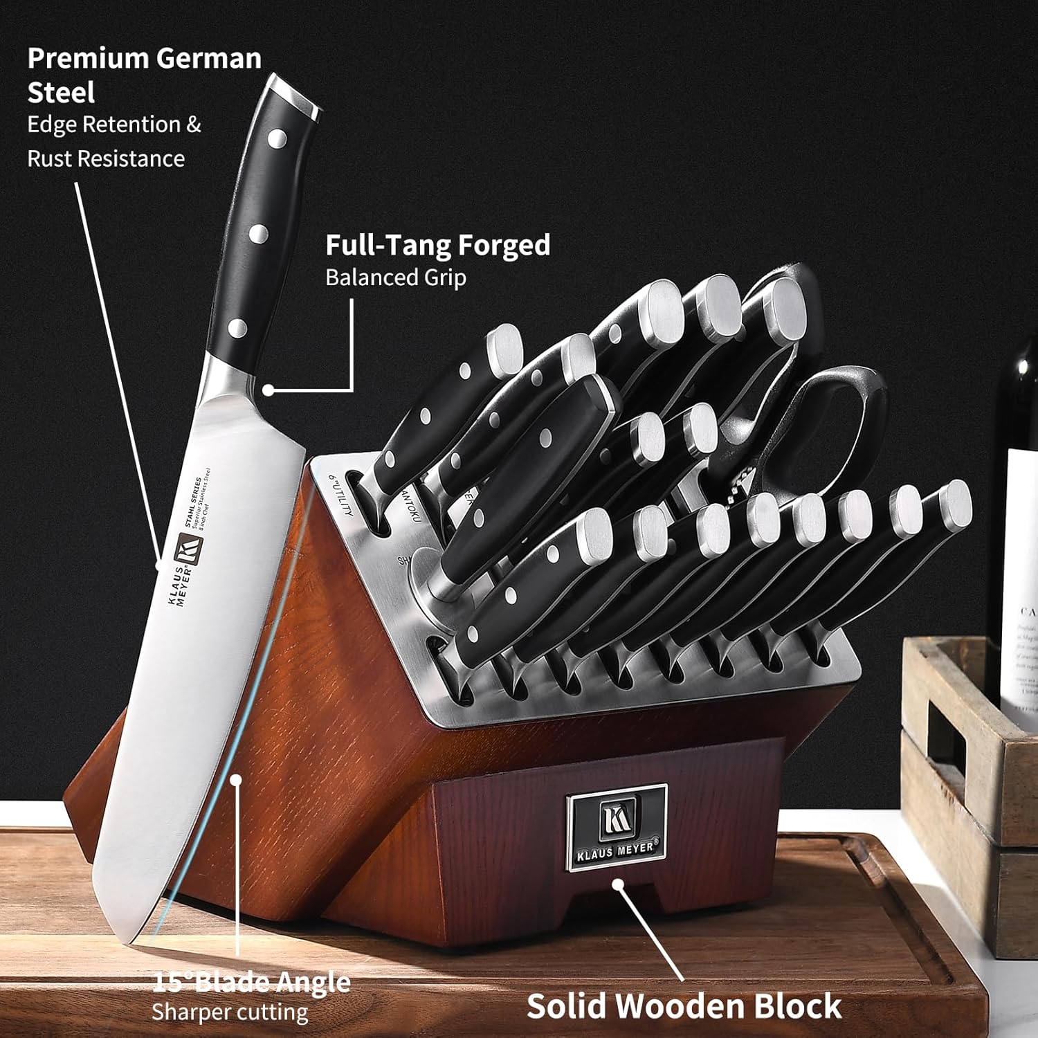 Stahl 19 Piece knife block set