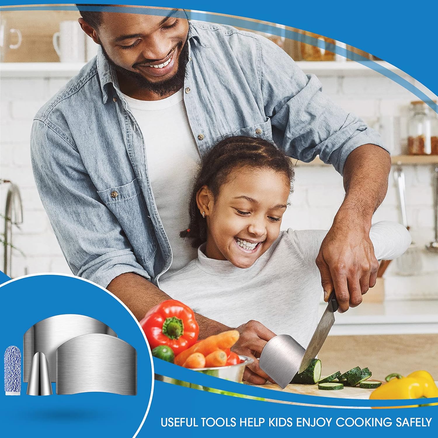 Protect Your Hands with Easy-to-Use stainless steel finger guard set