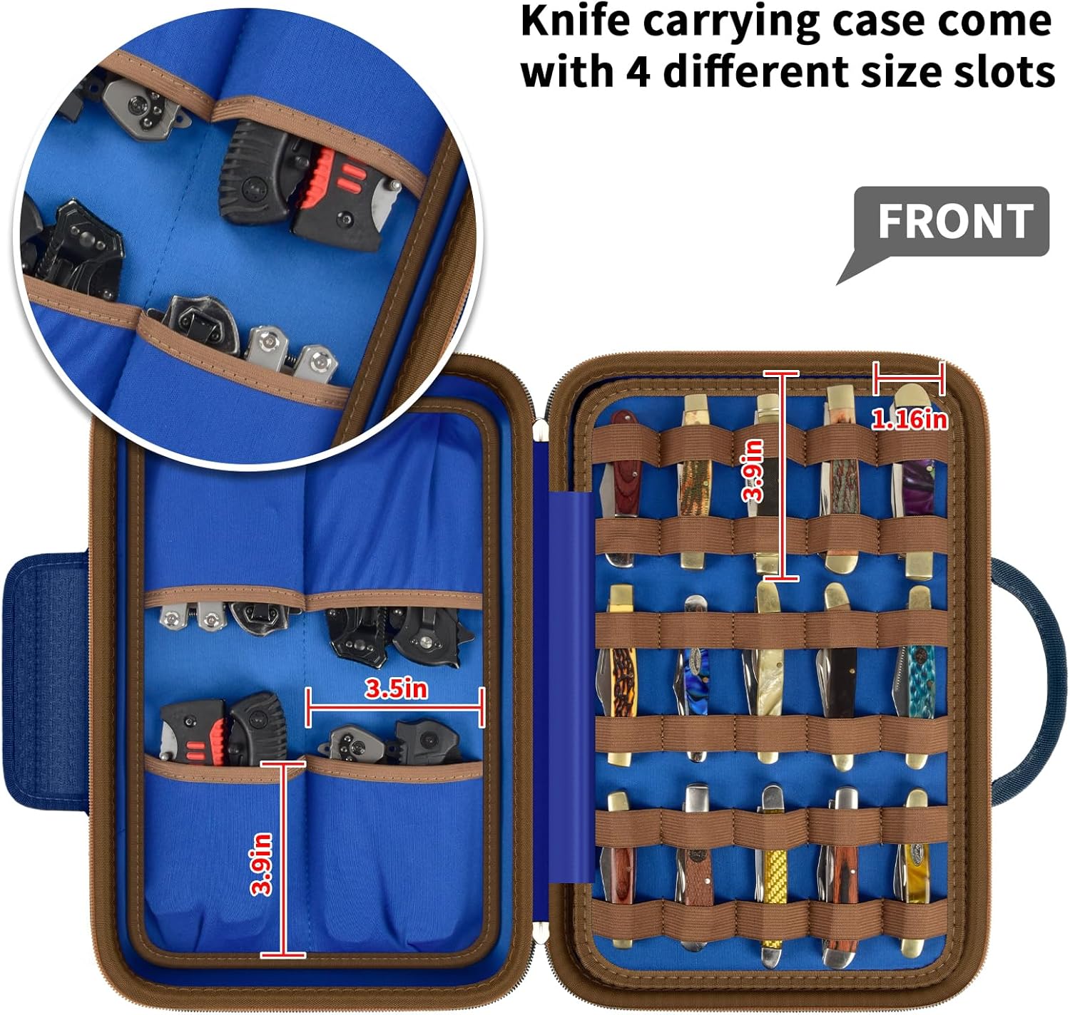 Sturdy Folding Knives Organizer for EDC Camping Survival