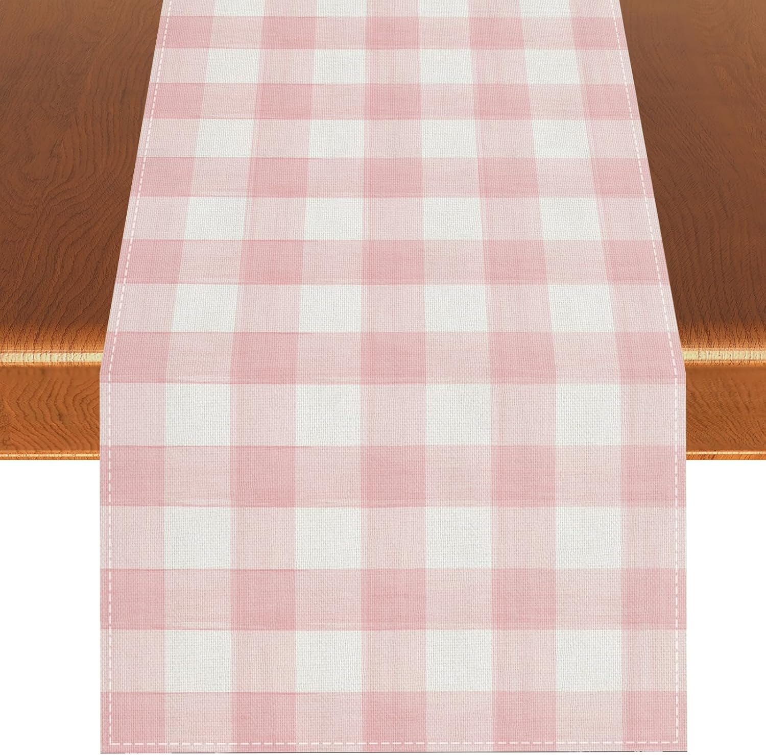 Gingham Tablecloth for Kitchen - Soft and Durable Heat Resistant 13x90