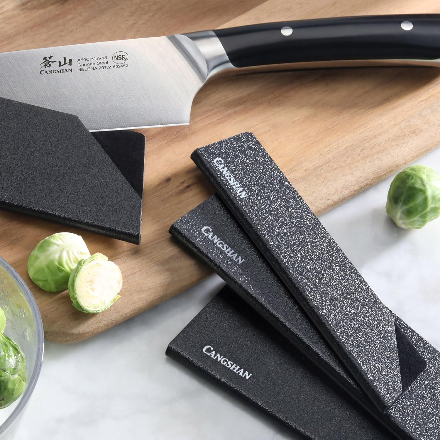 Secure Sharp 6-Piece Knife Edge Guard Set Black