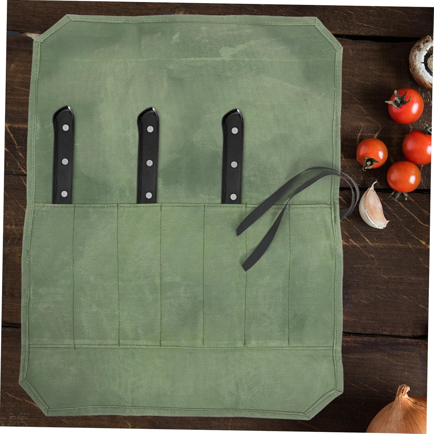 Wet Waxed Canvas Knife Storage Bag Patented Convenient Travel Companion