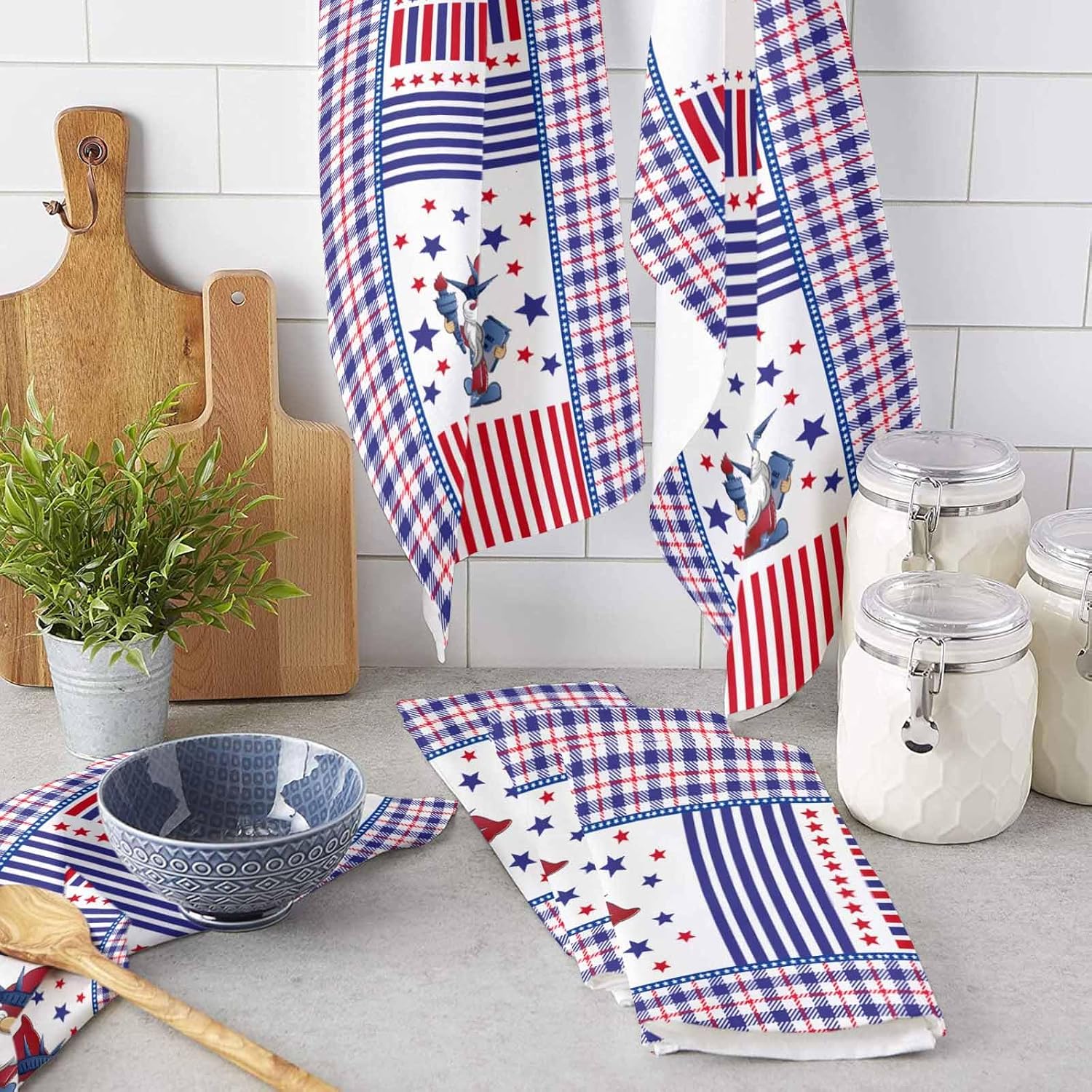 Durable Soft Kitchen Towels for Independence Day