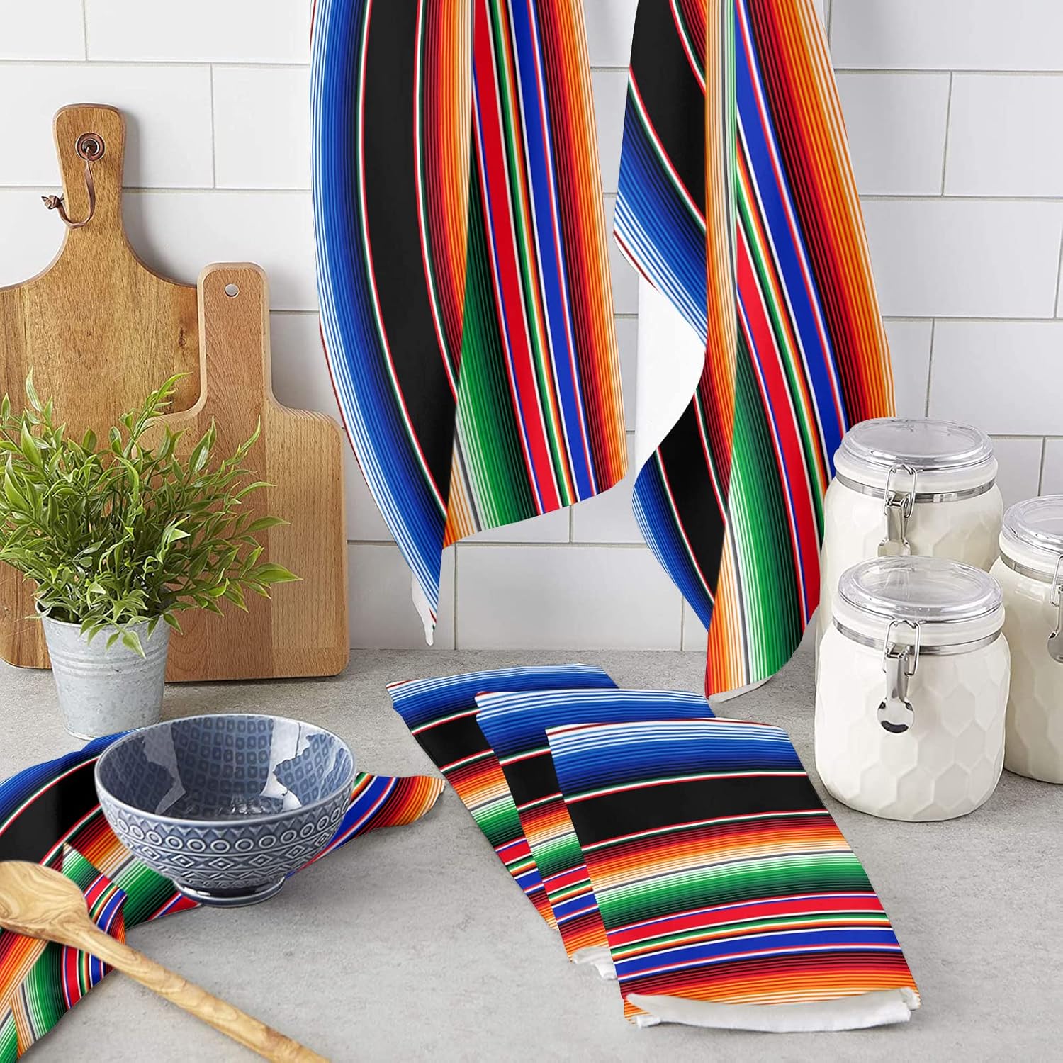 Abstract Mexico Kitchen Towels Set