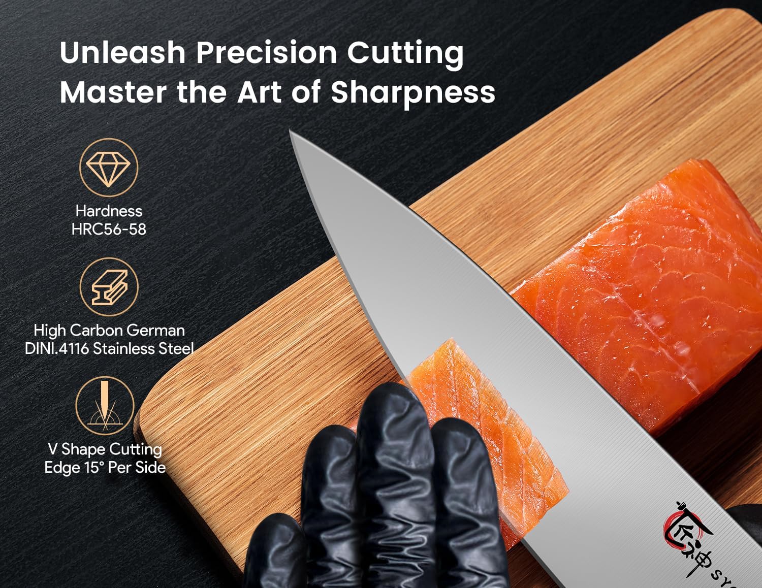 14-Piece Ergonomic Japanese-Style Knives Set with Magnetic Block