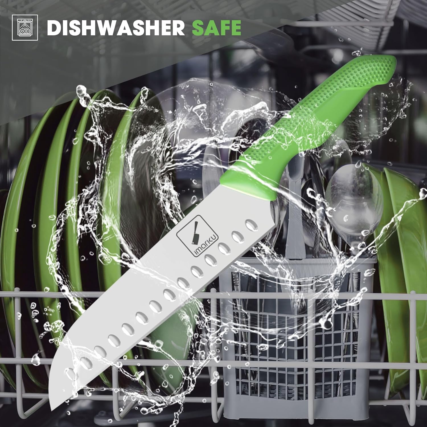 Premium Japanese Stainless Steel Knife Set with Built-in Sharpener
