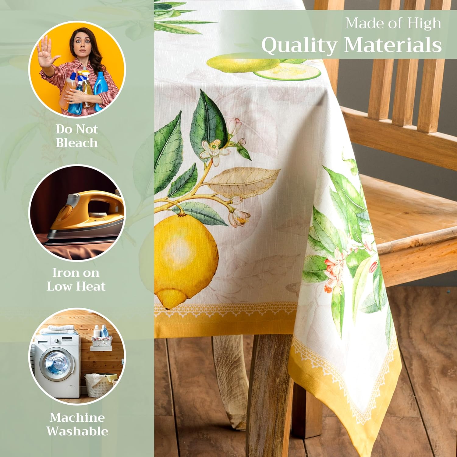 Maison dHermine 60x120 Rectangle Tablecloth Cotton
