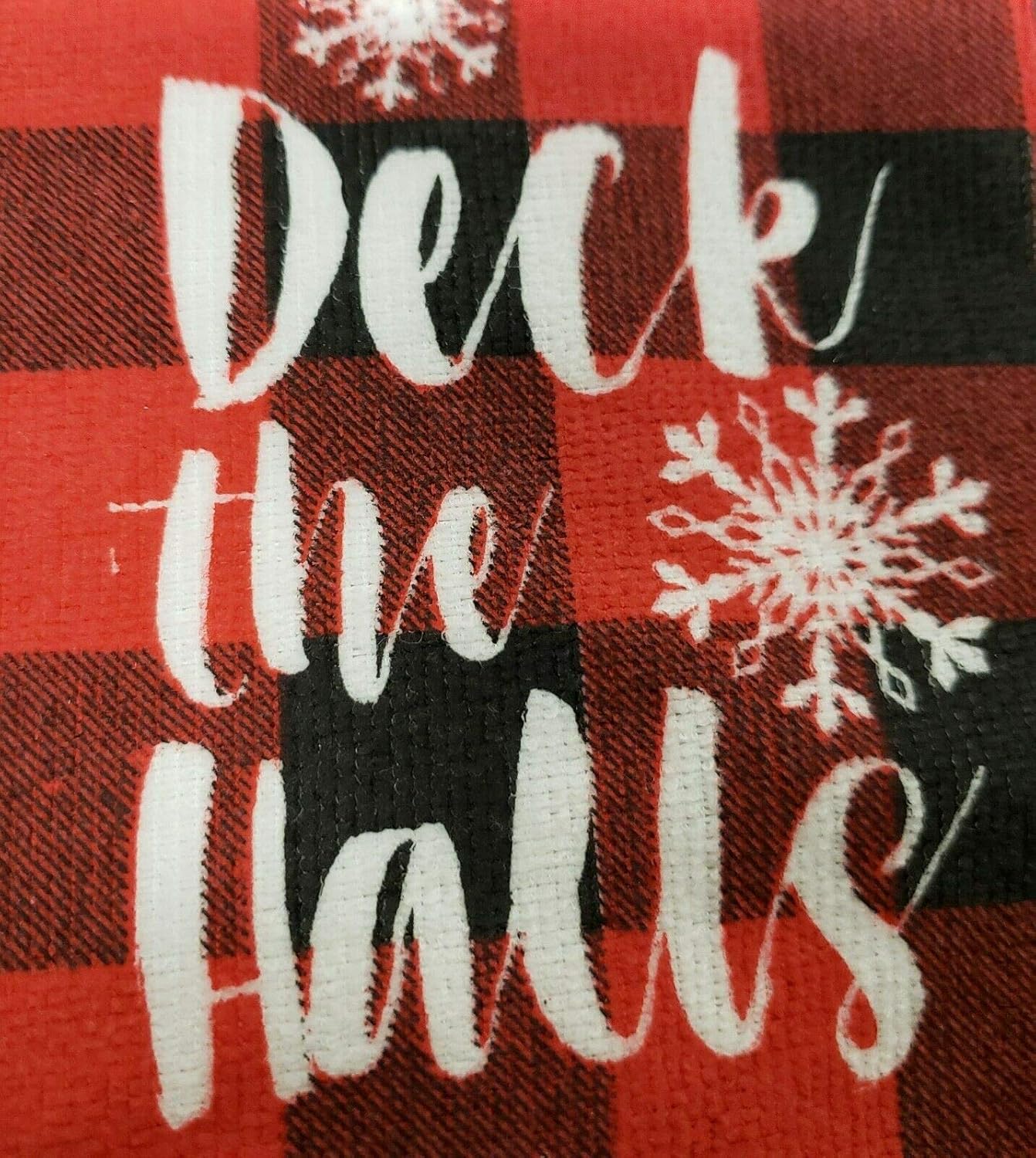 Christmas Winter Home 2 Different Printed Microfiber Towels Deck the Halls