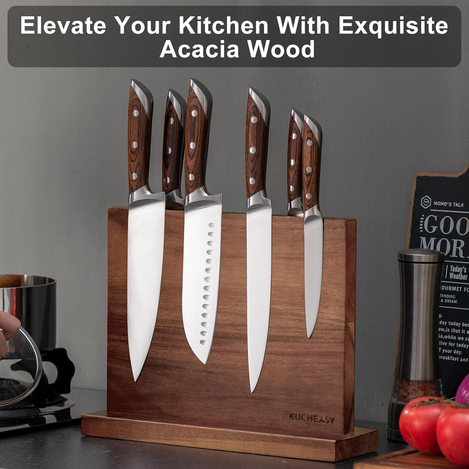 A Magnetic Knife Holder That Makes Storing Your Knives a breeze