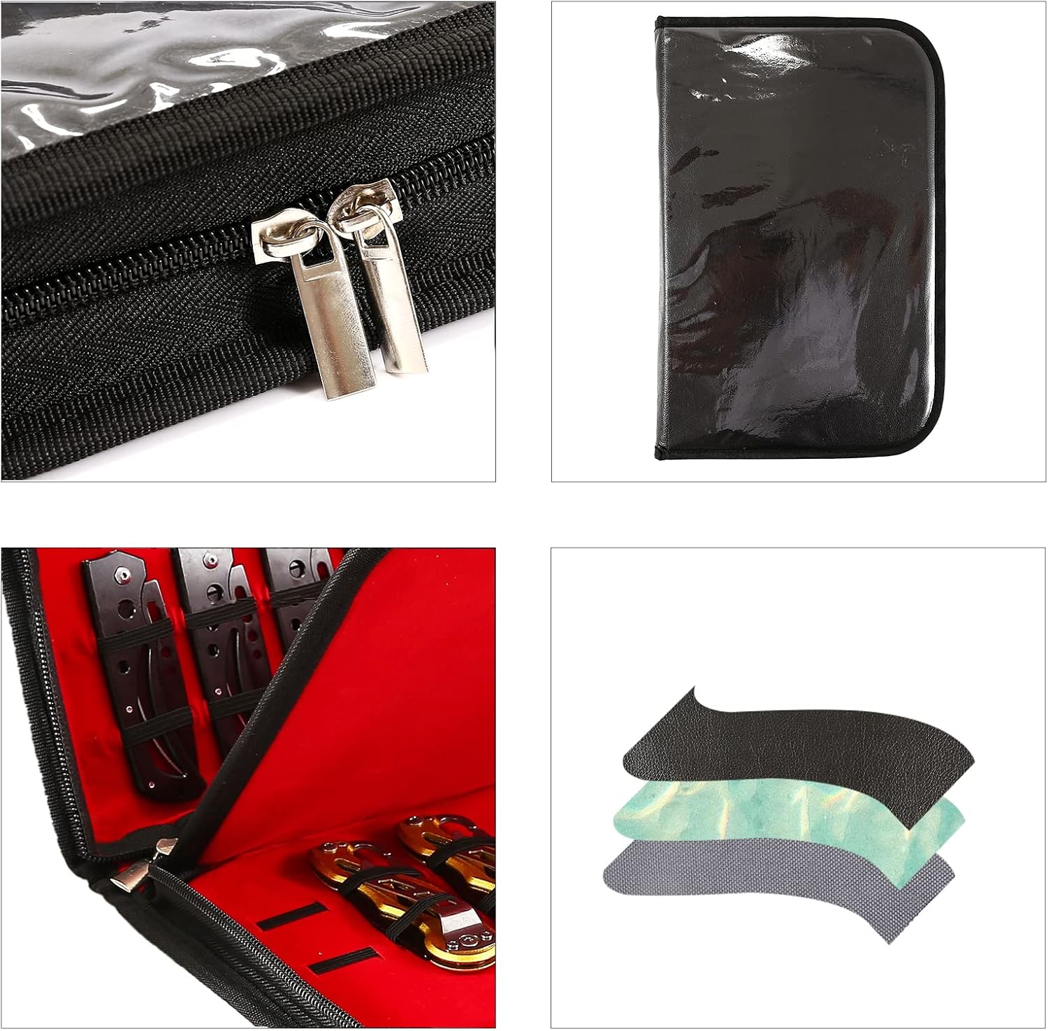 QEES Multi-Purpose Knife Storage Case - 40 Slot Organizer for Men