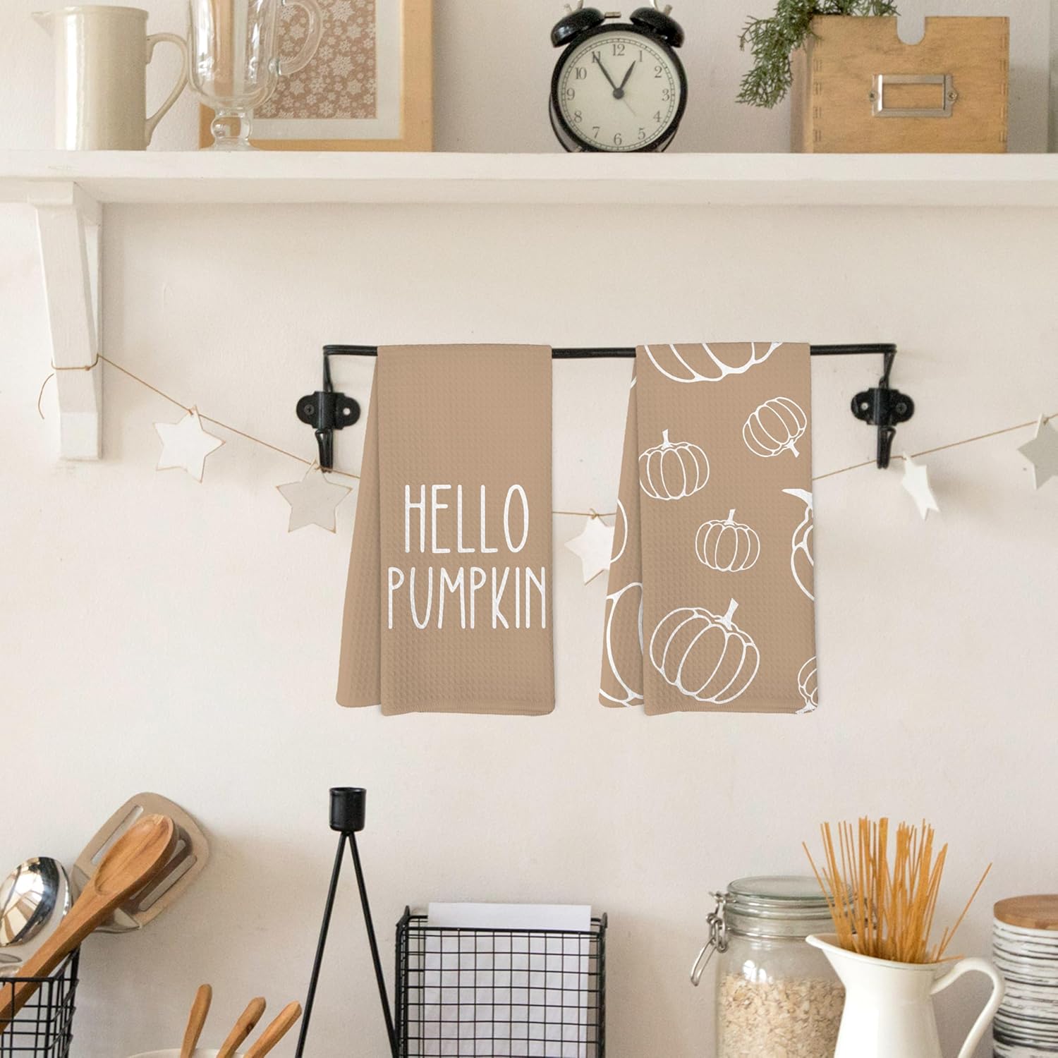 Oval Pumpkin Kitchen Towels for Home Decor and Gifts