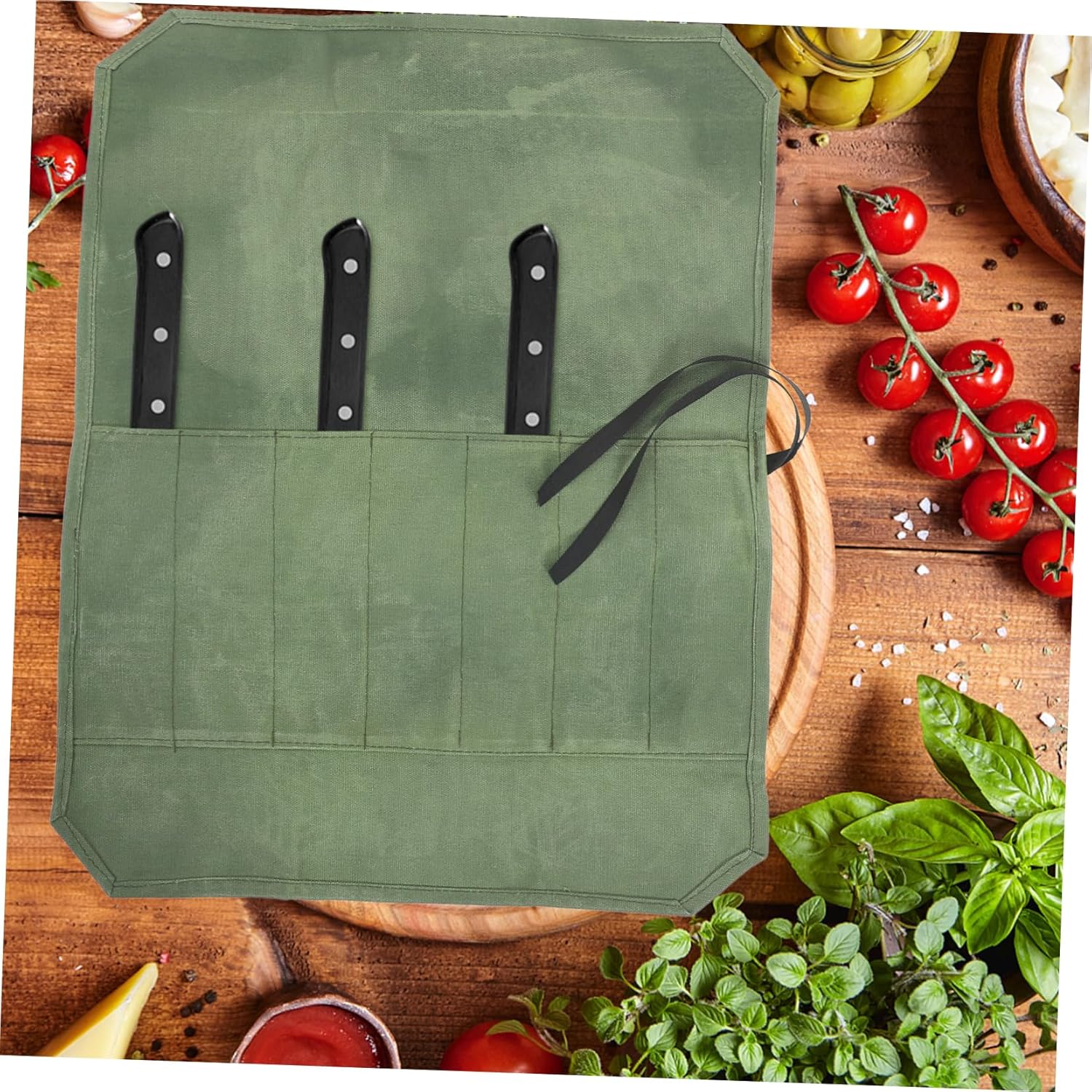 Wet Waxed Canvas Knife Storage Bag Patented Convenient Travel Companion
