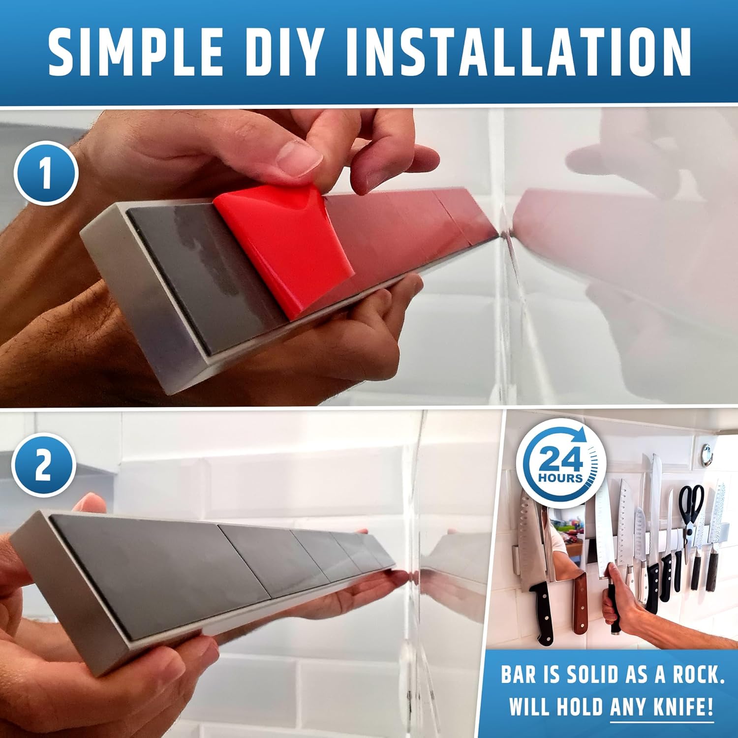 Secure Knife Holder Hole-Punch Free