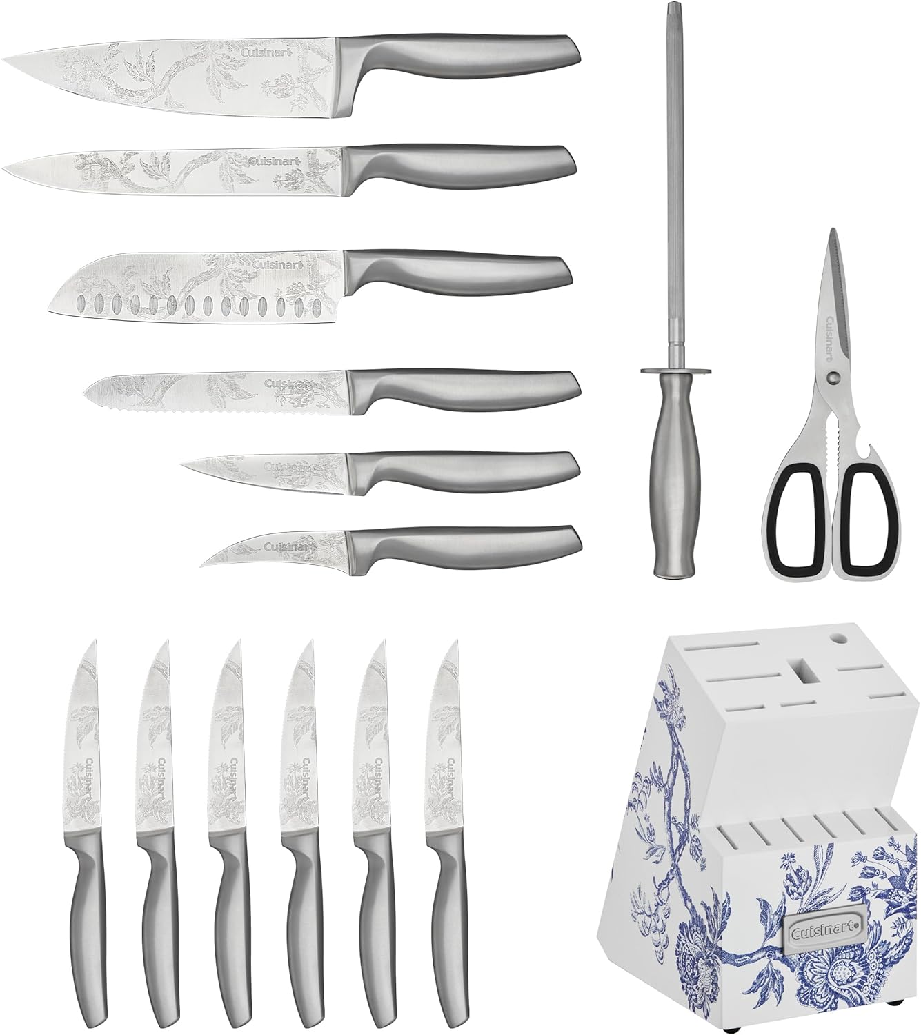 Cuisinart premium 15pc stainless steel knife block set