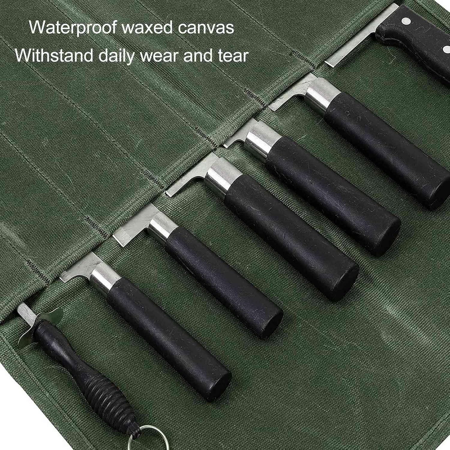 Portable Chef Knife Roll Bag OD Green