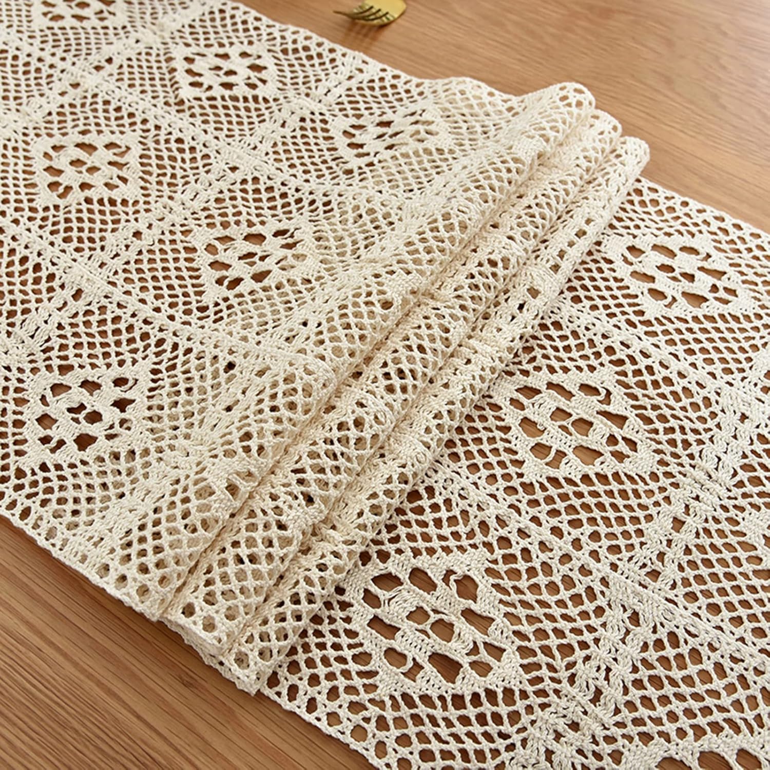 Hsvanyr Beige Table Runner for Bedroom 12x39inch Centerpieces