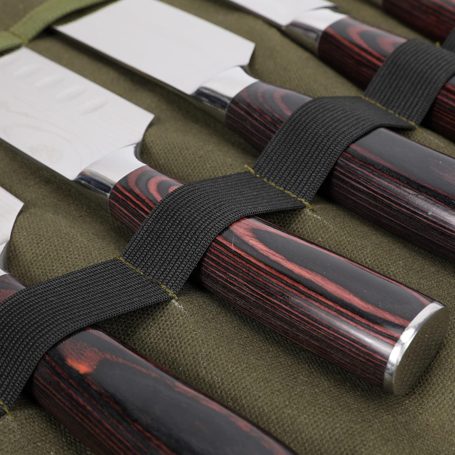 Heavy Duty 16 Oz Waxed Canvas Knife Roll Case