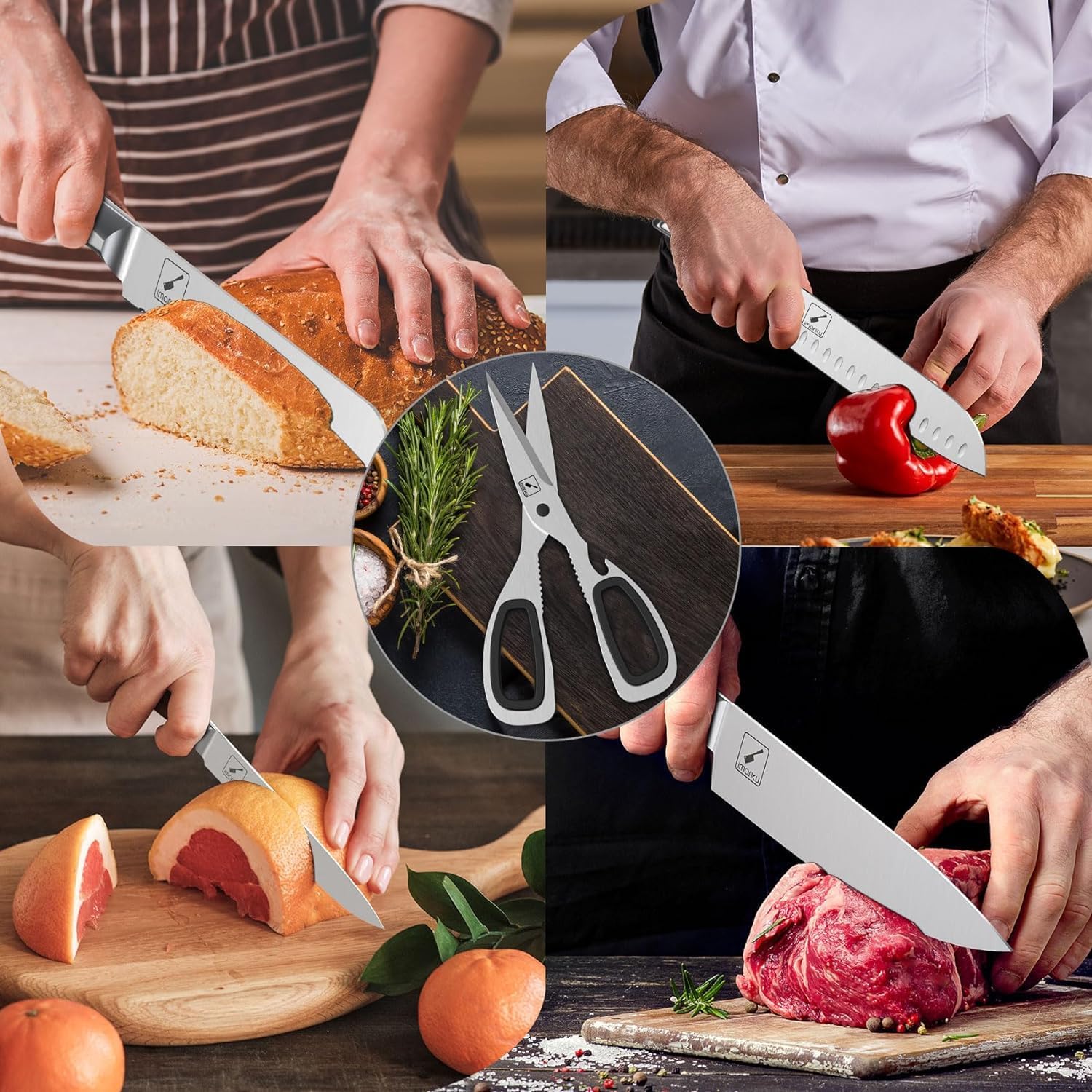14-Piece Knife Set with Built-In Sharpener