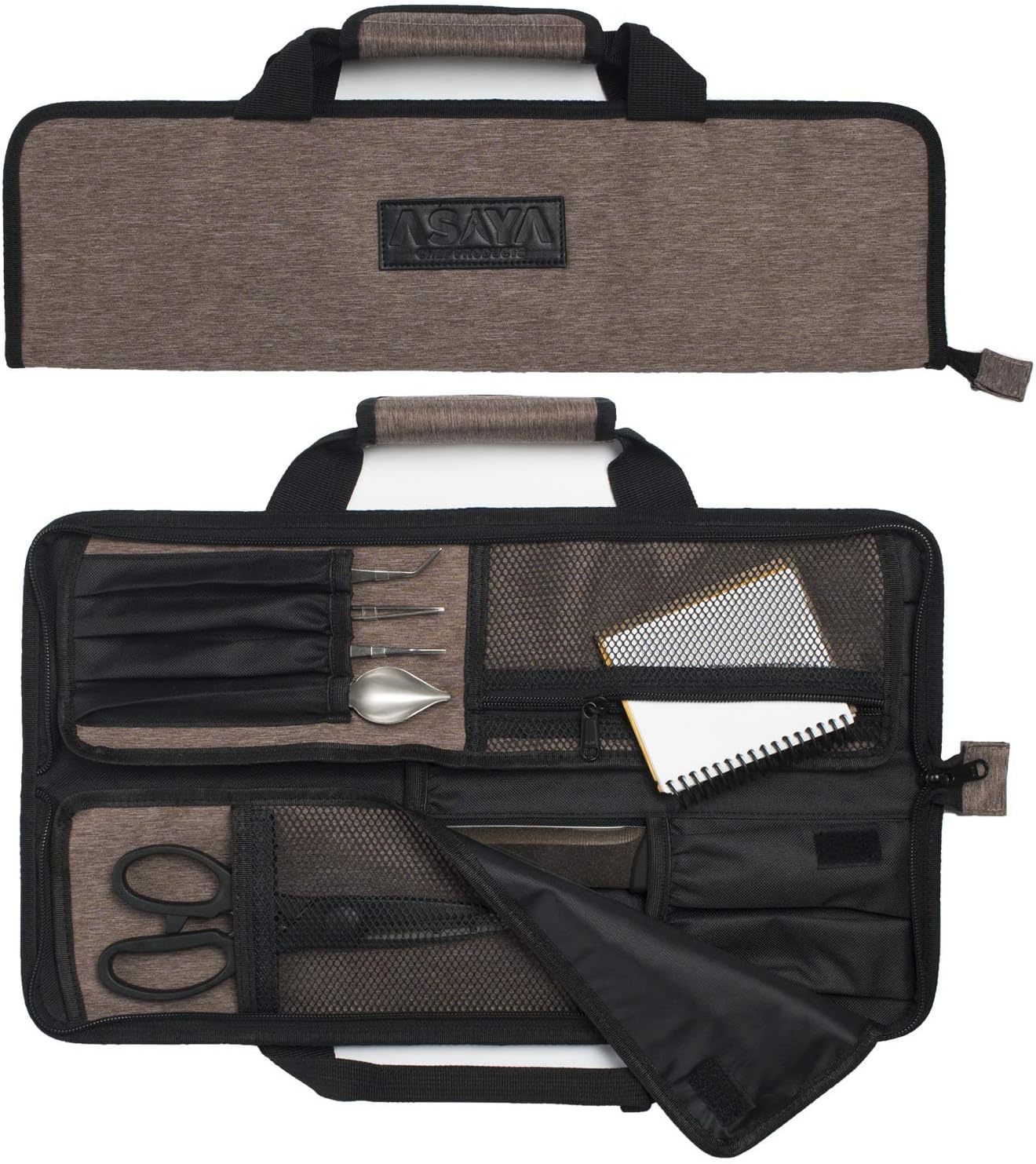 Asaya Chef Knife Roll Bag 12 Pockets for Traveling Chefs