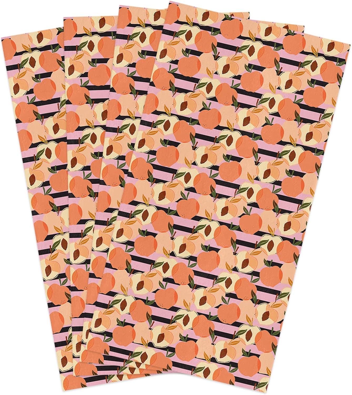 ZOE GARDEN - Peach Stripes Absorbent Kitchen Towels