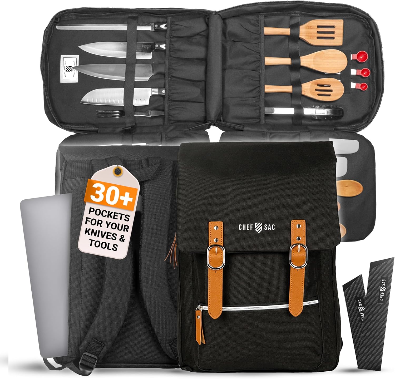 Stylish 30 Pocket Chef Knife Bag for Organization and Safety