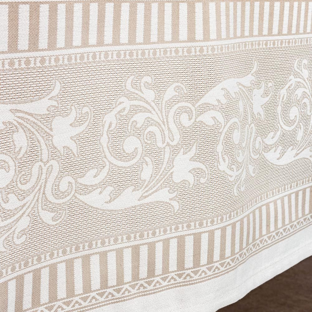 Hi-End Taupe Tablecloth for Lifestyle - 60x102 Inch waterproof Durable