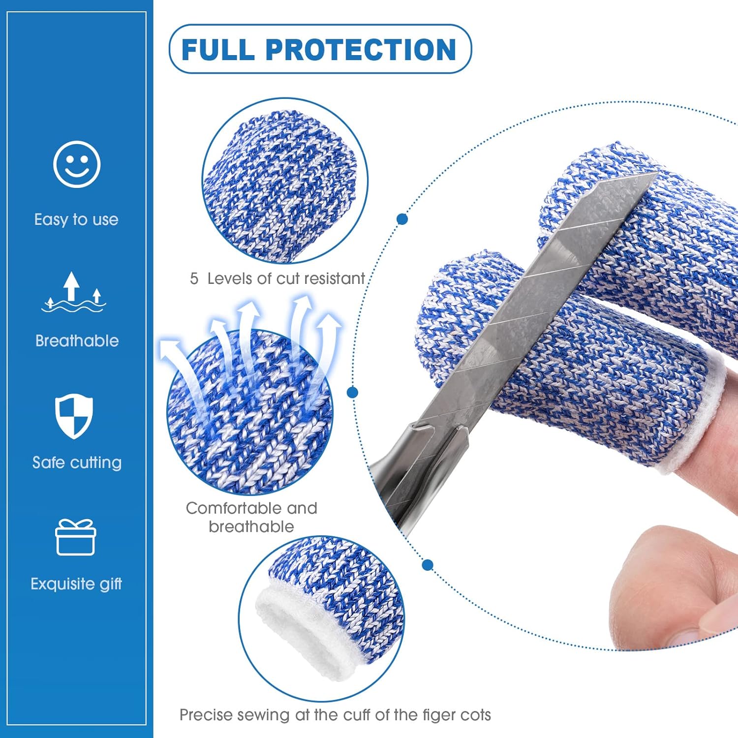 Protect Your Hands with Easy-to-Use stainless steel finger guard set