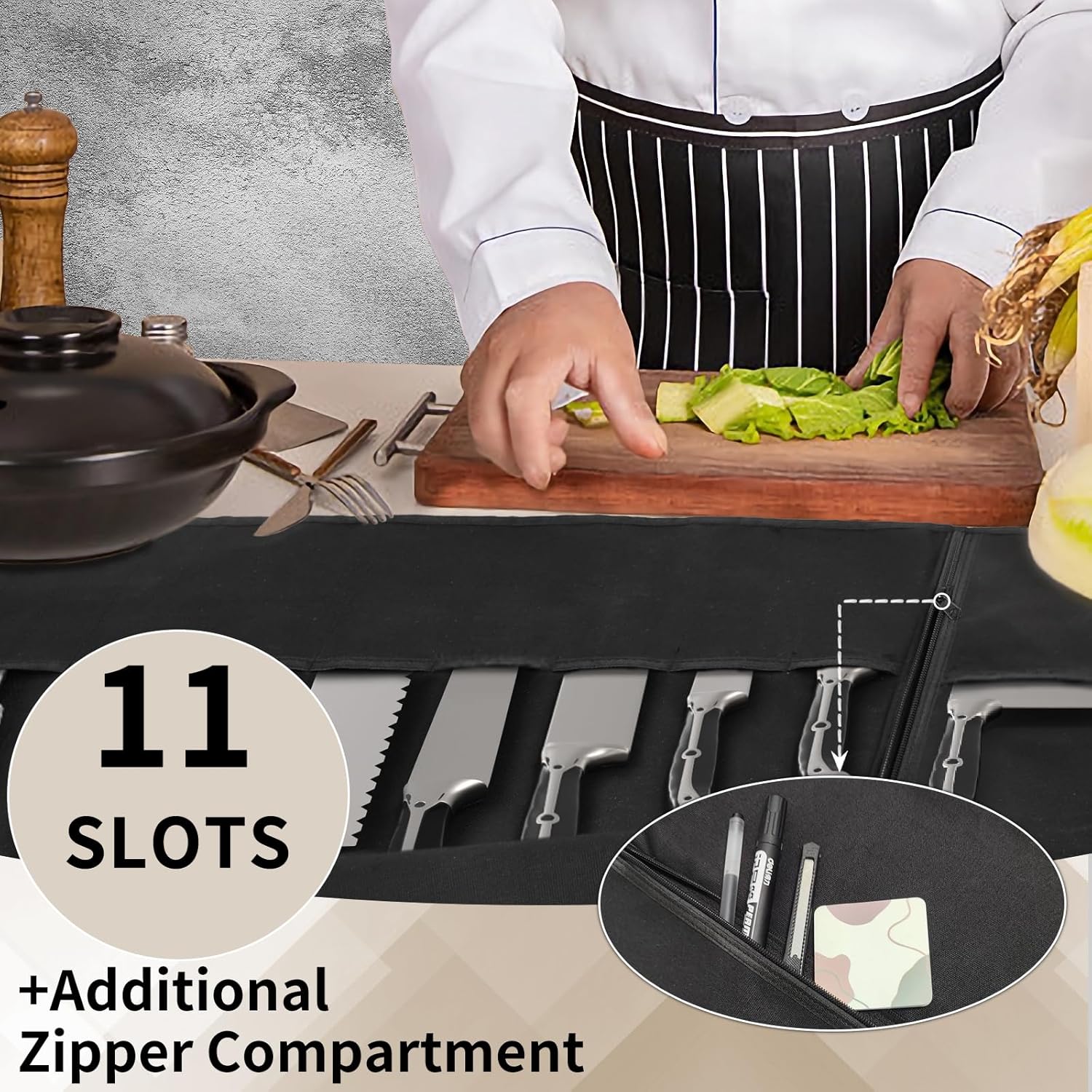 Ultimate Professional Chef Knife Roll Bag