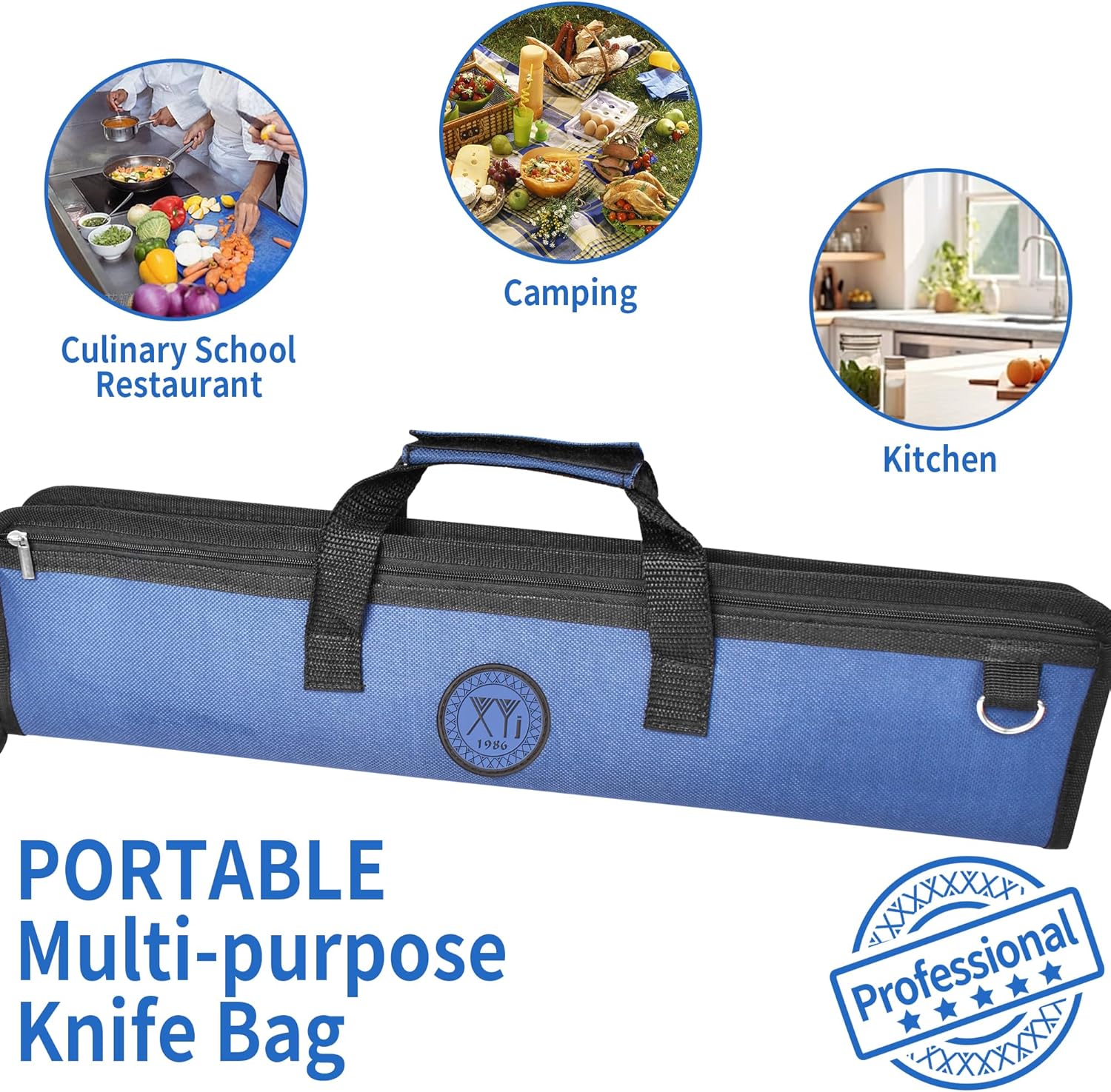 XYJ Chefs Knife Roll Bag with Shoulder Strap
