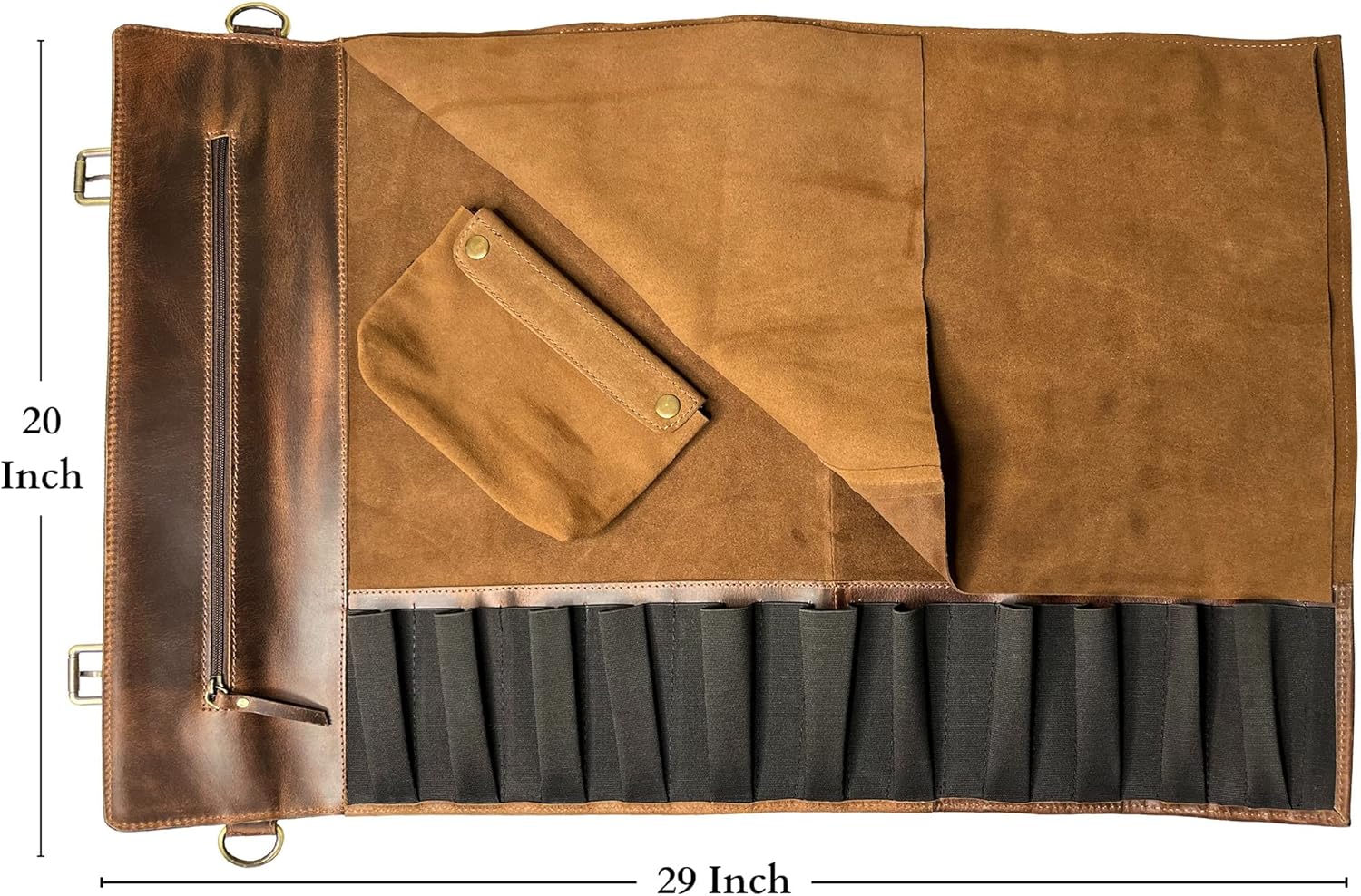 Rustic Town Chef Knives Roll All Purpose Full Grain Leather
