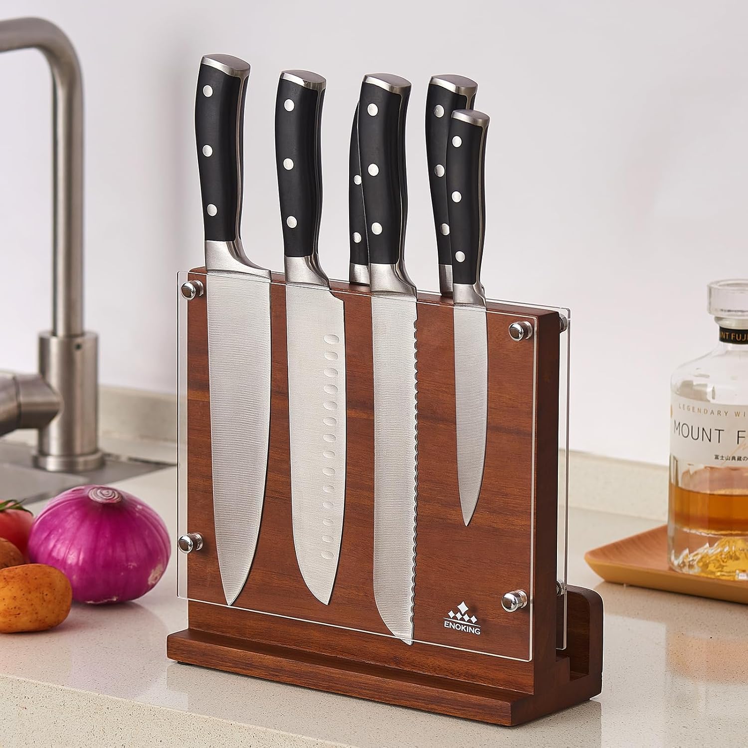 Magnetic Kitchen Knife Block Durable Safe Kitchen Organizer