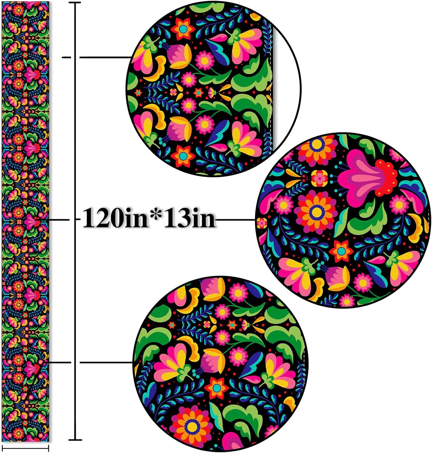 Nepnuser Mexican Table Runner for Cinco De Mayo