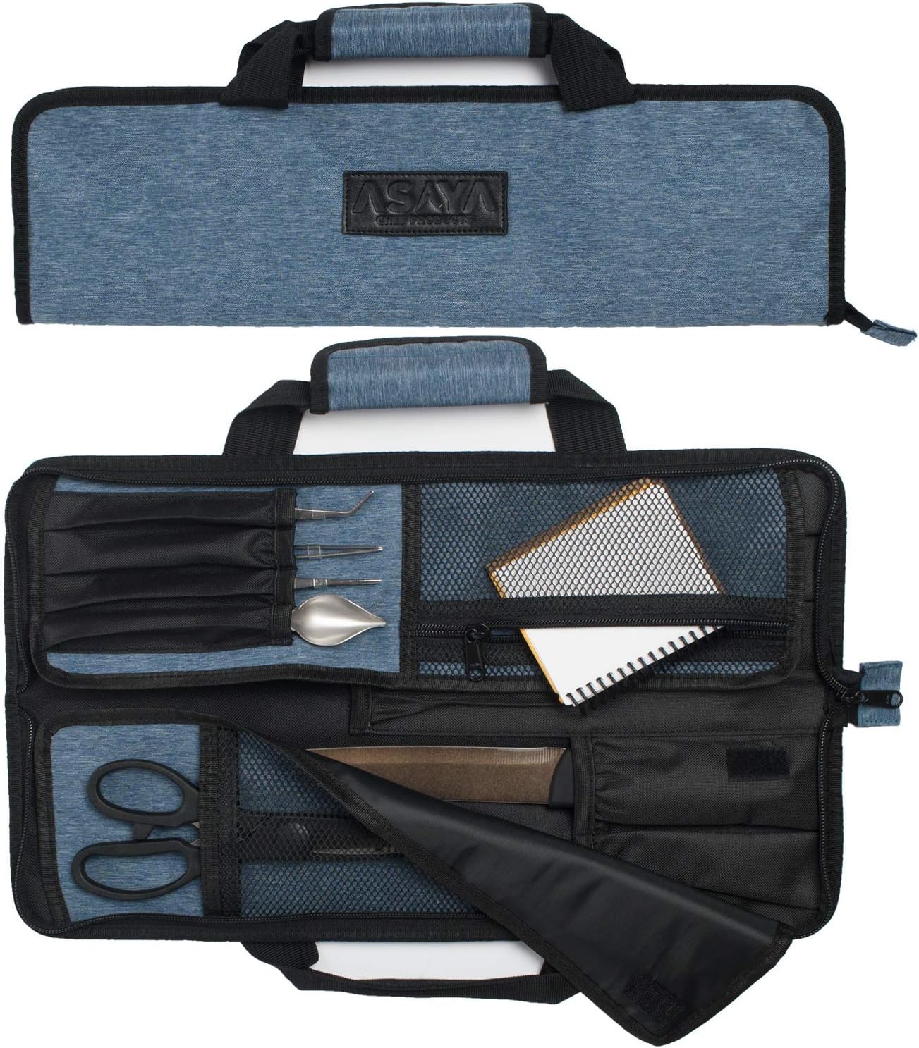 Asaya Chef Knife Roll Bag 12-Pocket Durable Kitchen Tool for Travelers