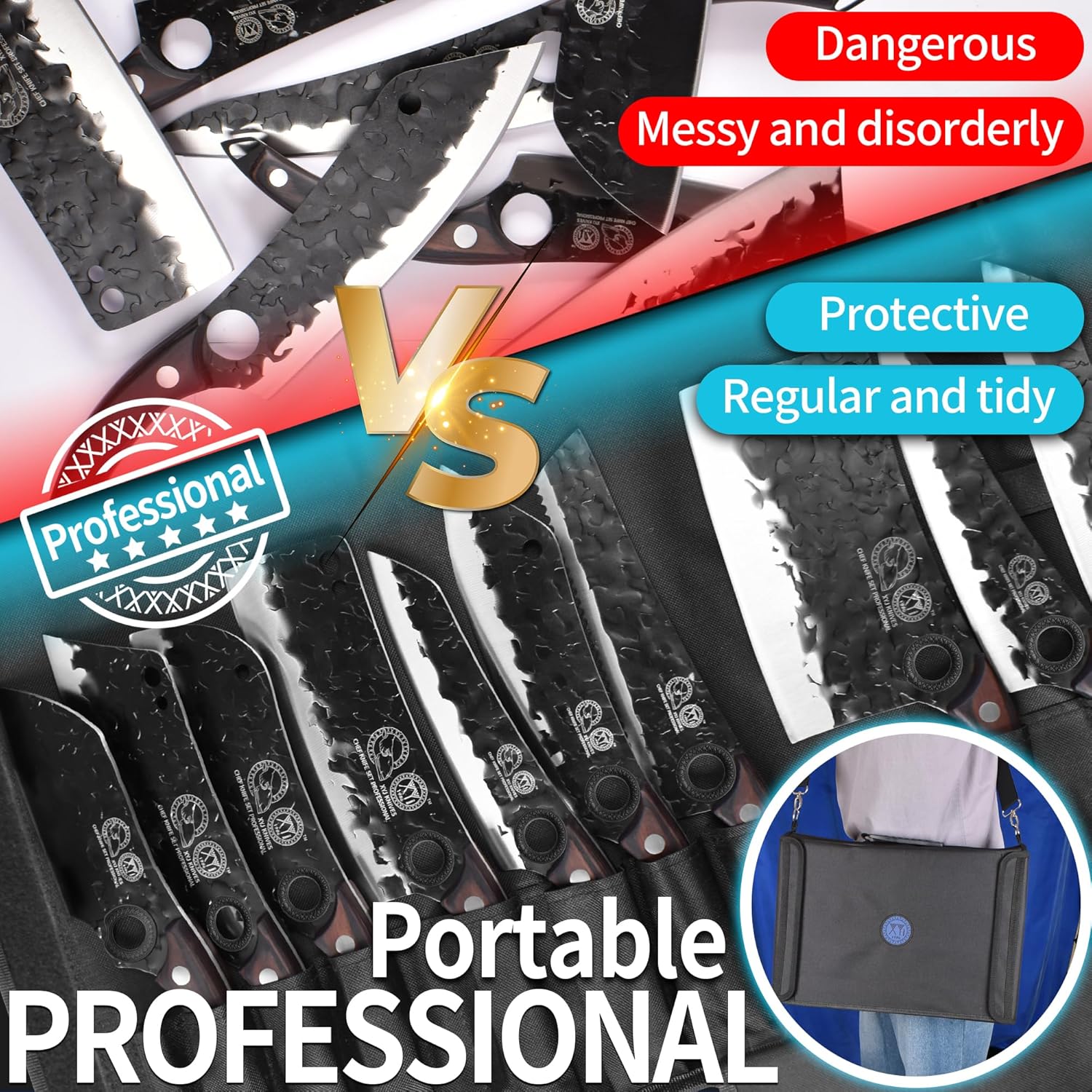 XYJ Professional Knife SetEnergy-Blade Design for All-Task Kitchen Performance