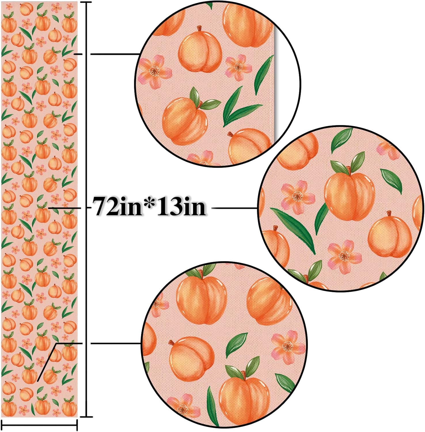 Peach Table Runner - Summer Satisfaction