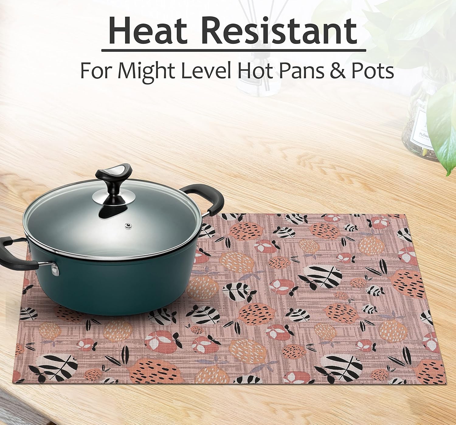 RUVANTI Modern 100 Cotton Placement Mat Set for Dining Tables 100 cotton